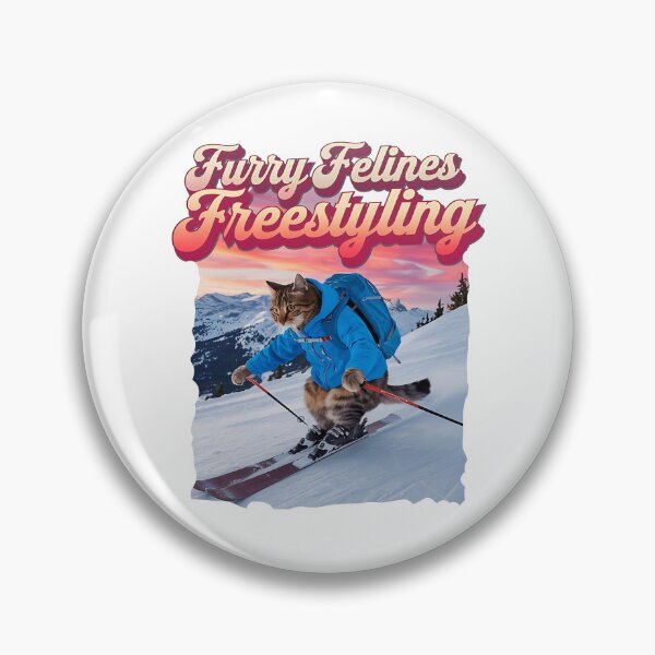Item preview, Furry felines - freestyling - Cat skiing - Paws in powder designed and sold by JansenGS.
