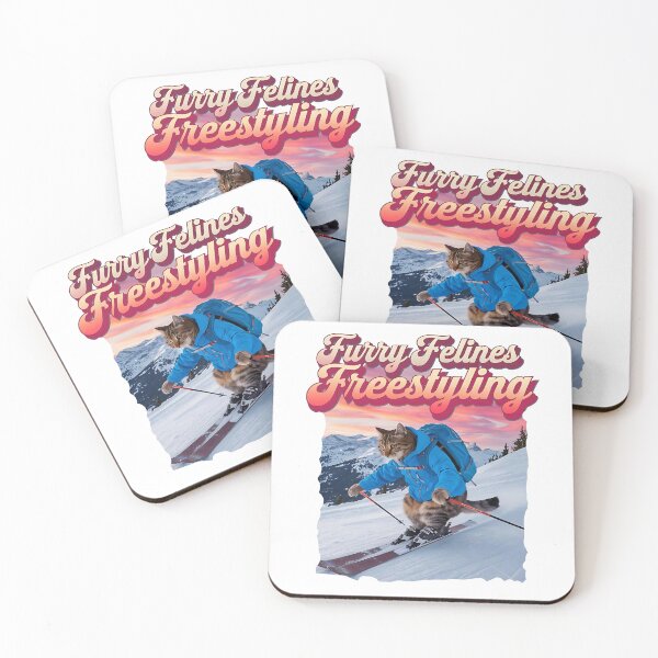 Item preview, Furry felines - freestyling - Cat skiing - Paws in powder designed and sold by JansenGS.