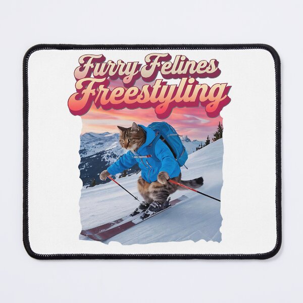 Item preview, Furry felines - freestyling - Cat skiing - Paws in powder designed and sold by JansenGS.