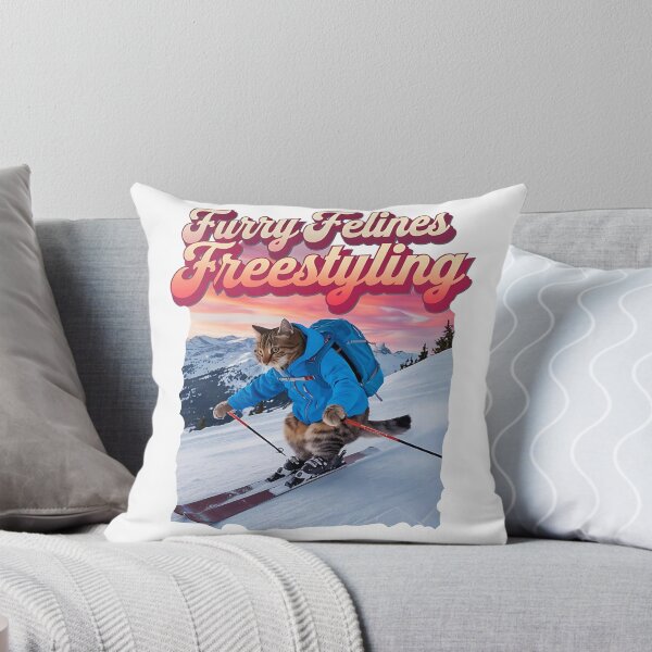 Item preview, Furry felines - freestyling - Cat skiing - Paws in powder designed and sold by JansenGS.