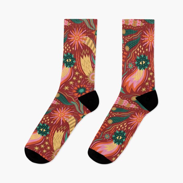 Item preview, Christmas stars on red designed and sold by PenguinHouse.