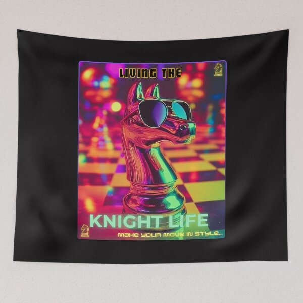 Item preview, "Knight Life" Neon Chess Style - From The "Chess Chest" Collection By TOUDOU DIGITAL designed and sold by ToudouDesign.