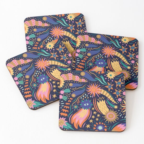 Item preview, Christmas stars on dark blue designed and sold by PenguinHouse.