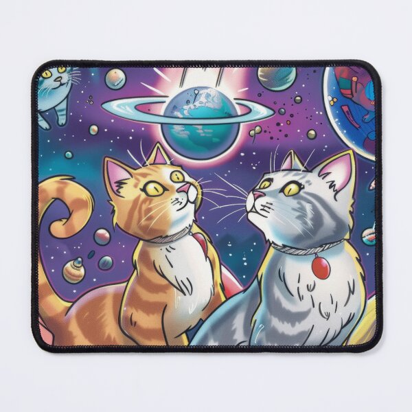 Item preview, Futuristic Cats in Vibrant Space Landscapes designed and sold by Piotrek0001.