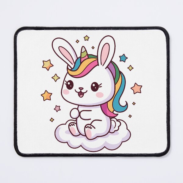 Item preview, Kawaii Bunny Unicorn on Cloud designed and sold by ZetaDream.