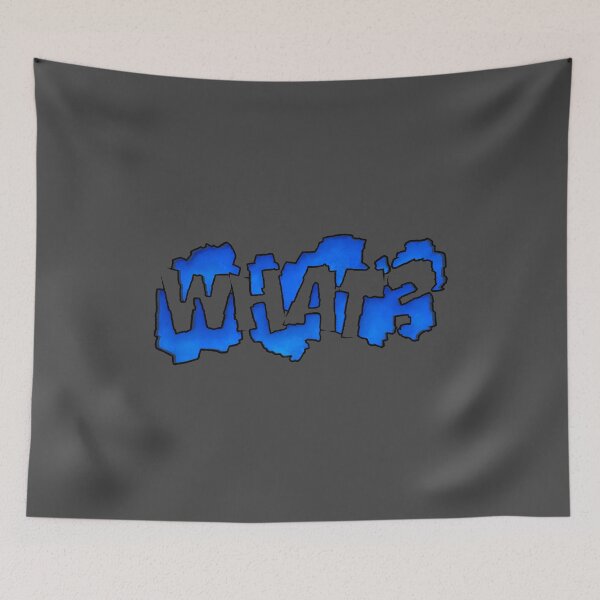 Item preview, Blue Graffiti 'what?' designed and sold by SuRReal3D.
