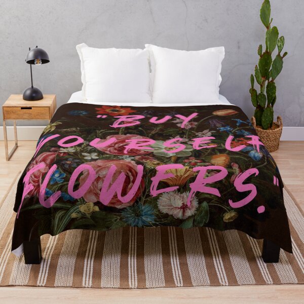 Item preview, "Buy yourself flowers." Flower painting designed and sold by Carinaprint.