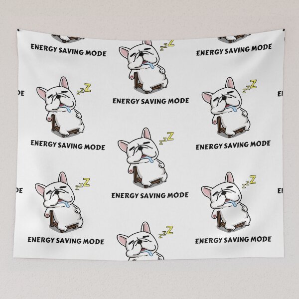 Item preview, Energy Saving Mode Sleeping French Bulldog designed and sold by Hustlercredo.
