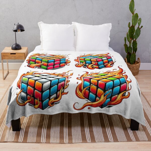 Item preview, Rubiks Cube Fire, 4 pack, Retro, designed and sold by Fleetwood1994.