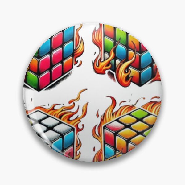 Item preview, Rubiks Cube Fire, 4 pack, Retro, designed and sold by Fleetwood1994.