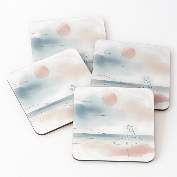 Item preview, A Surfer’s Life Painted in Watercolor designed and sold by unrealartwork.