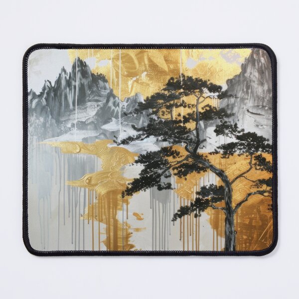 Item preview, Mystical Gold Circle Above Nature's Peaks designed and sold by Piotrek0001.