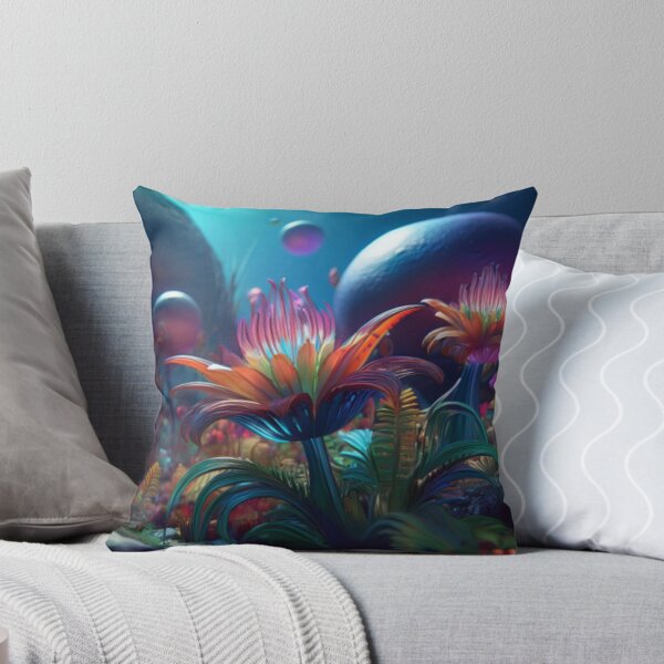 Item preview,  Fantasy Bioluminescent Flowers in Cosmic Landscape designed and sold by RaiyaTees.