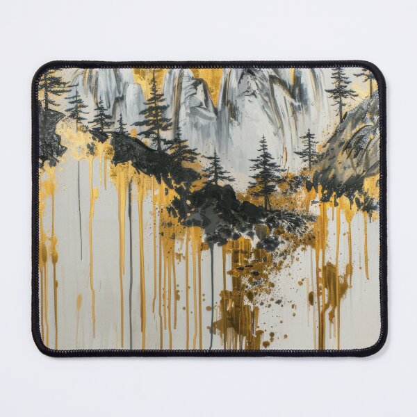 Item preview, Black and White Mountains Under Golden Glow designed and sold by Piotrek0001.