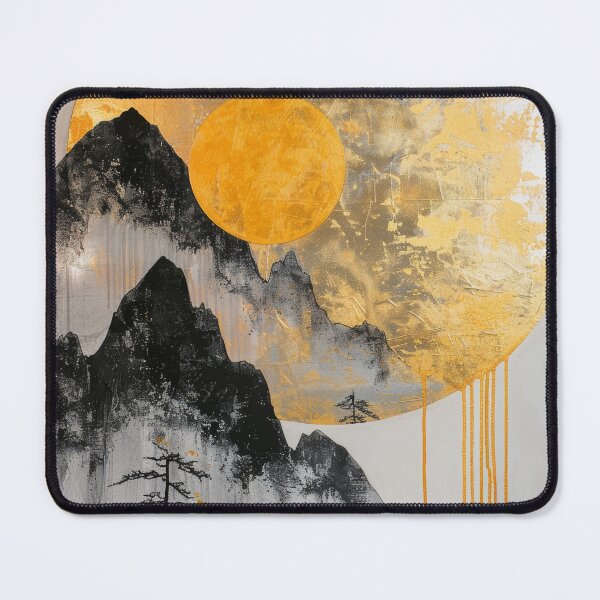 Item preview, Vertical Art of Mountains and Golden Details designed and sold by Piotrek0001.