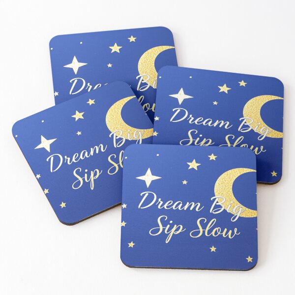 Item preview, Dream Big, Sip Slow: Celestial Gold-Foil Star and Moon Design designed and sold by subhamkapoor.