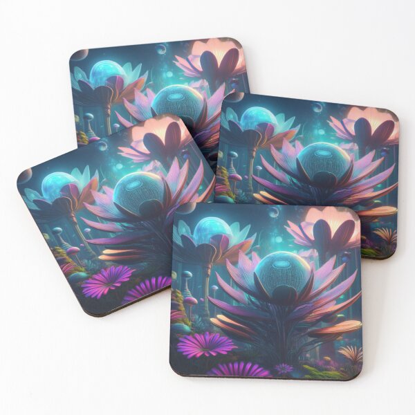 Item preview, Glowing Bioluminescent Garden in Alien Fantasy World designed and sold by RaiyaTees.