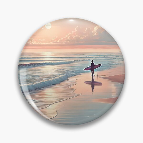 Artikelvorschau, Ein Surferparadies in Pink und Blau entworfen und verkauft von unrealartwork.