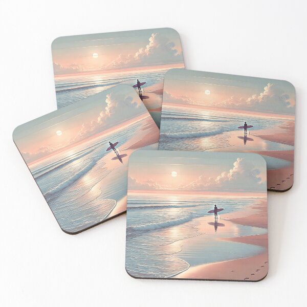 Artikelvorschau, Ein Surferparadies in Pink und Blau entworfen und verkauft von unrealartwork.