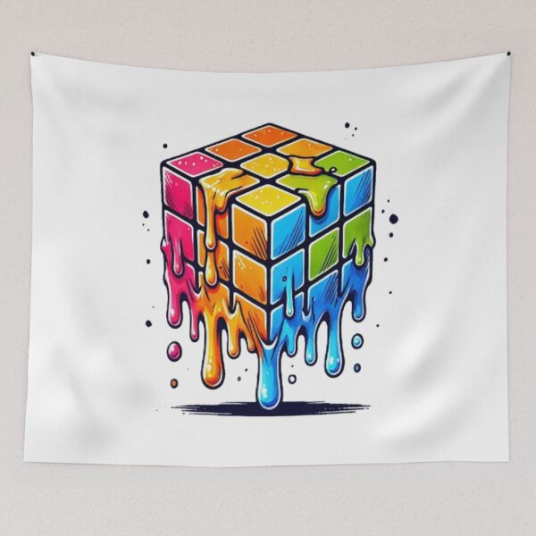 Item preview, Rubiks Cube in heat, Melt, Retro, designed and sold by Fleetwood1994.