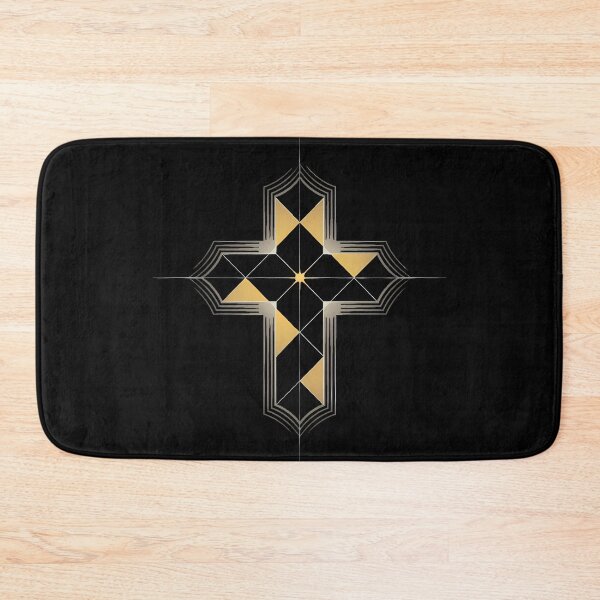 Item preview, Art Deco Gold Geometric Cross Design designed and sold by ZetaDream.