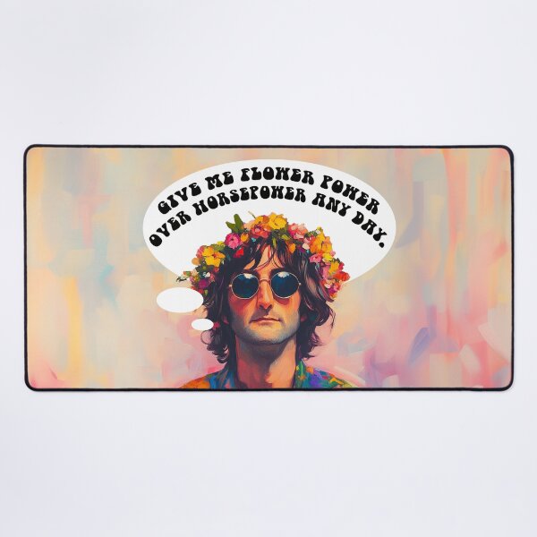 Item preview, Flower Power Over Horsepower - John Lennon Parody Painting designed and sold by FacesArt.