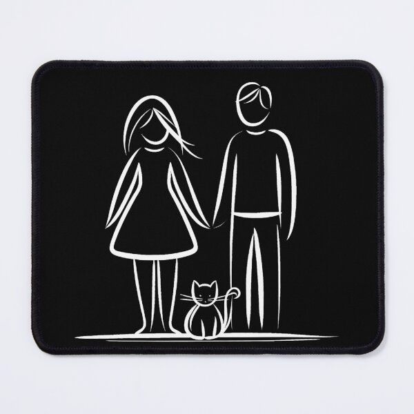 Item preview, Modern Childfree Family - Man Woman Cat designed and sold by Divine Ease.