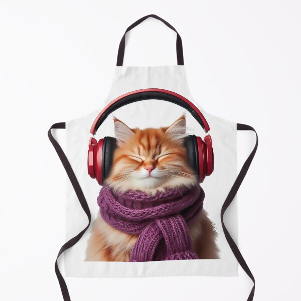 Item preview, Chill Cat in Scarf and Headphones designed and sold by argenta75.