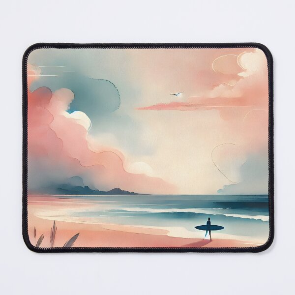 Item preview, Lost in the Beauty of Blue Waves and Blush Horizons designed and sold by unrealartwork.