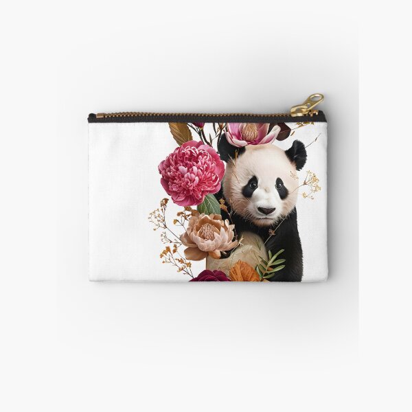Item preview, Vibrant Botanical Arrangement With Playful Panda designed and sold by Monascreativeempire.