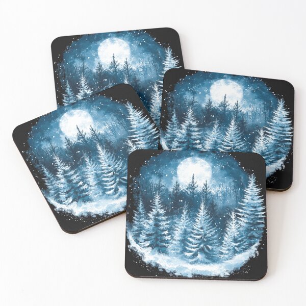 Item preview, Enchanted Winter Forest Under the Moonlight designed and sold by ArctiveStudio.