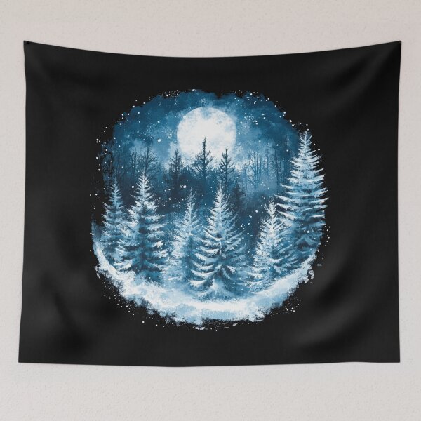 Item preview, Enchanted Winter Forest Under the Moonlight designed and sold by ArctiveStudio.