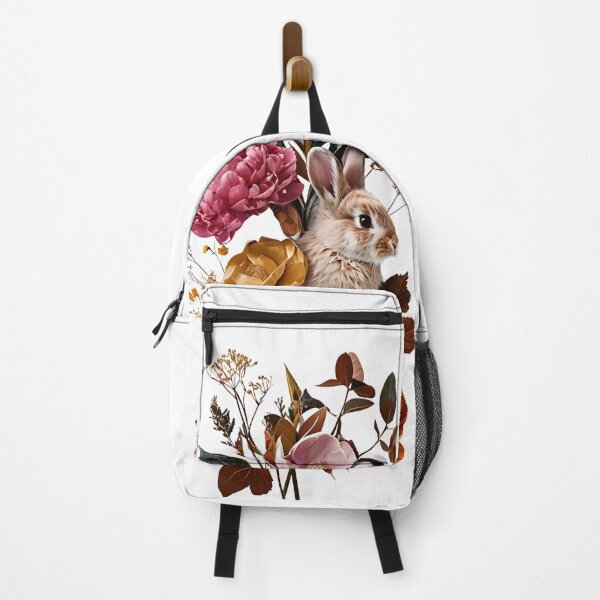 Item preview, Vibrant Botanical Arrangement With Playful Bunny designed and sold by Monascreativeempire.