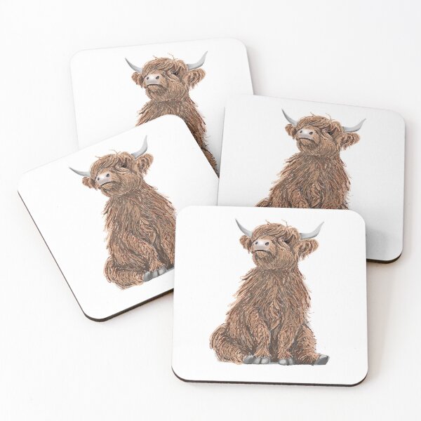 Item preview, Highland cow hand drawn designed and sold by Creativeworksuk.
