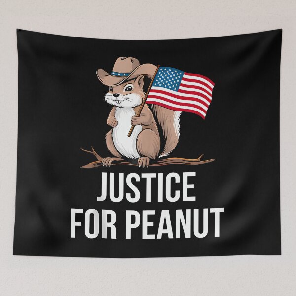 Item preview, Justice For Peanut P-Nut Squirrel Lovers Cowboy Hat American Flag designed and sold by nor-my.