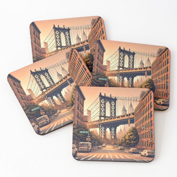 Item preview, Rustic and Urban Vibes on the Brooklyn Bridge designed and sold by unrealartwork.