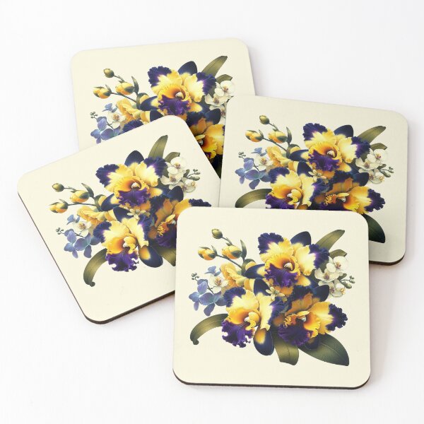 Item preview, Cattleya Orchids Yellow Violet  designed and sold by Nanthanon.