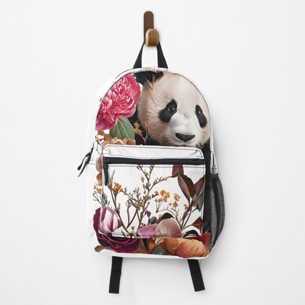 Item preview, Vibrant Botanical Arrangement With Playful Panda designed and sold by Monascreativeempire.
