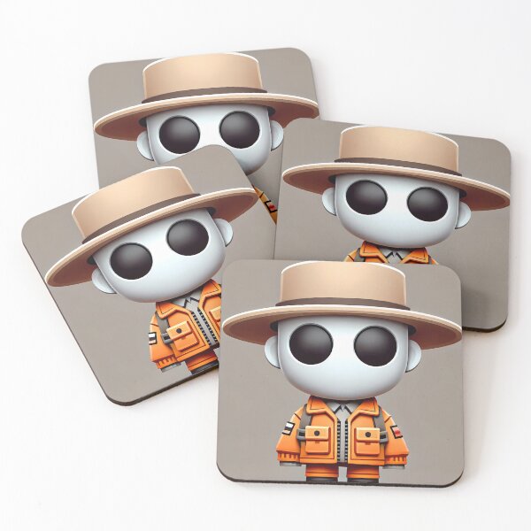Item preview, Adorable Stylized Character with Large Eyes and Orange Jacket designed and sold by aminz4.