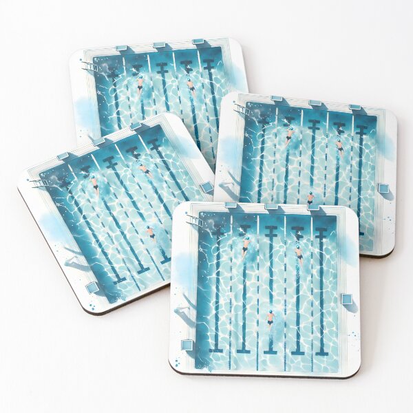 Item preview, A Watercolor Illustration of a Swimming Pool designed and sold by unrealartwork.