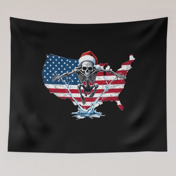 Item preview, American Skeleton Christmas designed and sold by Belhbib Art ⭐⭐⭐⭐⭐.
