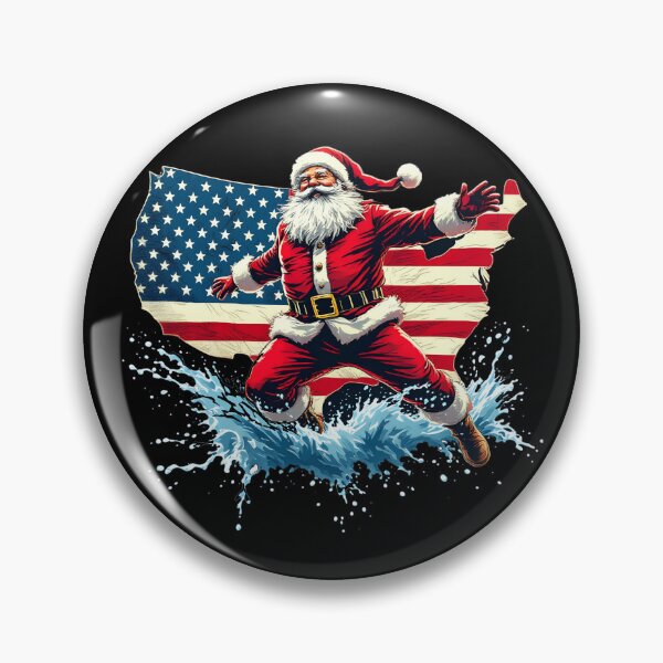 Item preview, Santa's USA Christmas Dive designed and sold by Belhbib Art ⭐⭐⭐⭐⭐.