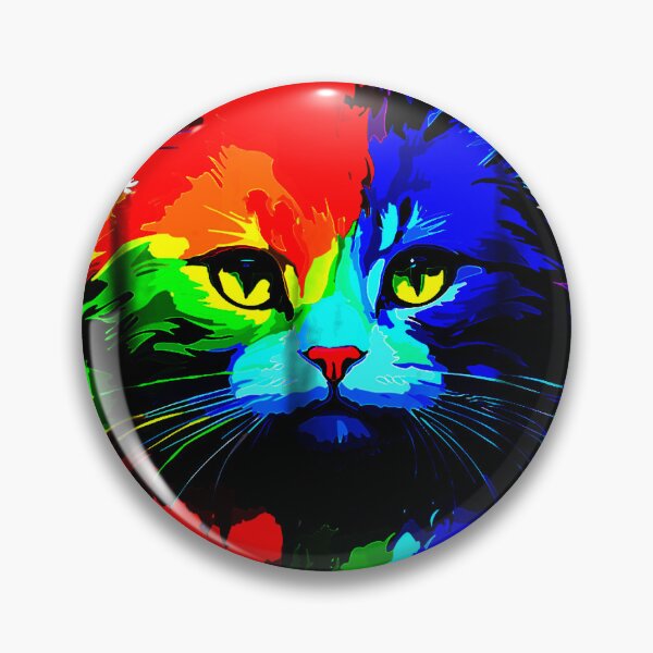 Item preview, Funny Cute Cat Paint Colorful Cat, asexual cat designed and sold by AddlPoolart.