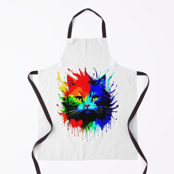 Item preview, Funny Cute Cat Paint Colorful Cat, asexual cat designed and sold by AddlPoolart.