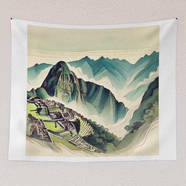 Item preview, A Watercolor Tribute to Machu Picchu designed and sold by unrealartwork.
