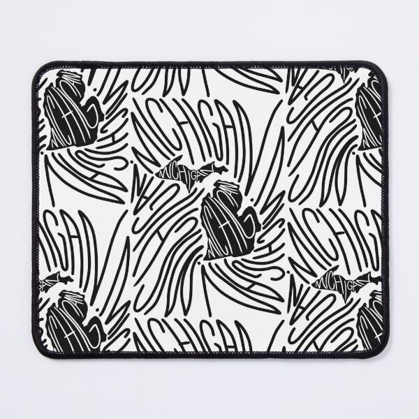 Item preview, Michigan State - MI Map and Flag - Black and White - Typography USA America Great Lake State designed and sold by Ranggasme.