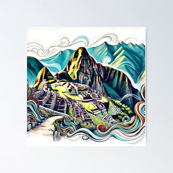 Item preview, Art that Celebrates the Spirit of Machu Picchu designed and sold by unrealartwork.