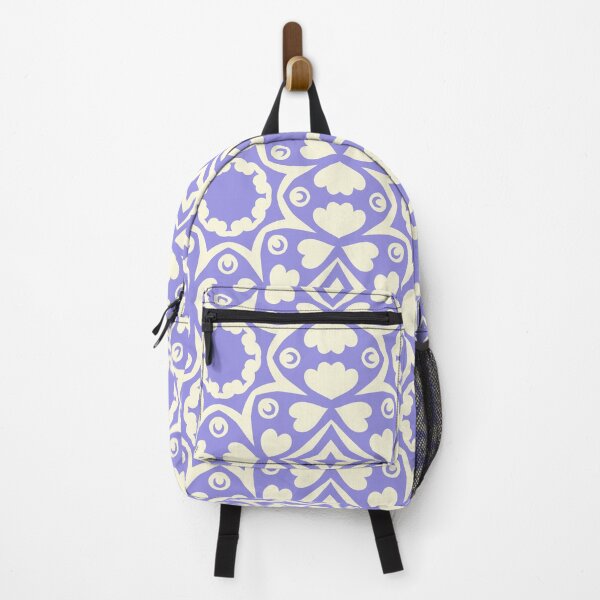 Item preview, Evening Symphony: Pattern with White Floral and Heart-Shaped Elements on a Purple Background 3 designed and sold by AneissPiaf.