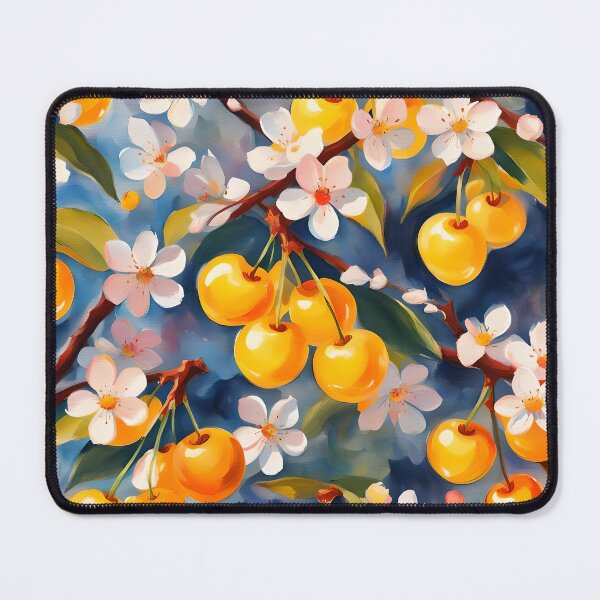 Item preview, Yellow Cherry Fruit And Blossom designed and sold by ByNicoleSara.