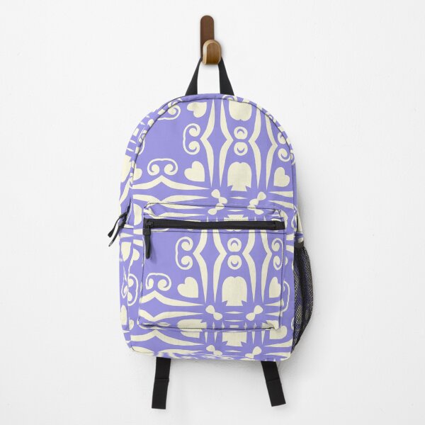 Item preview, Evening Symphony: Pattern with White Floral and Heart-Shaped Elements on a Purple Background 4 designed and sold by AneissPiaf.